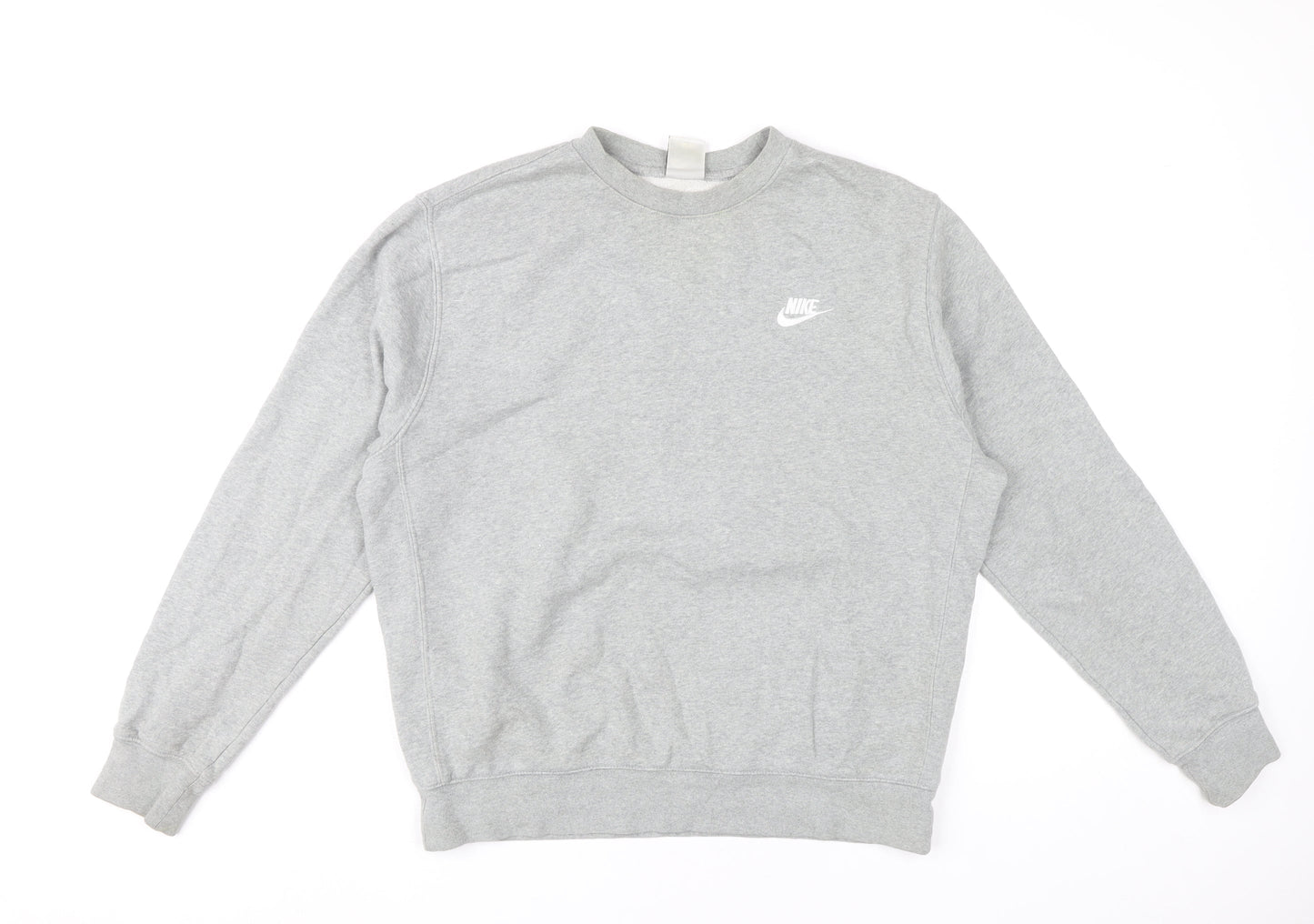 Nike Men’s Grey Crew Neck Pullover Sweatshirt Size M Regular Fit