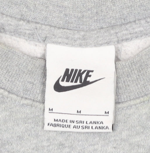Nike Men’s Grey Crew Neck Pullover Sweatshirt Size M Regular Fit