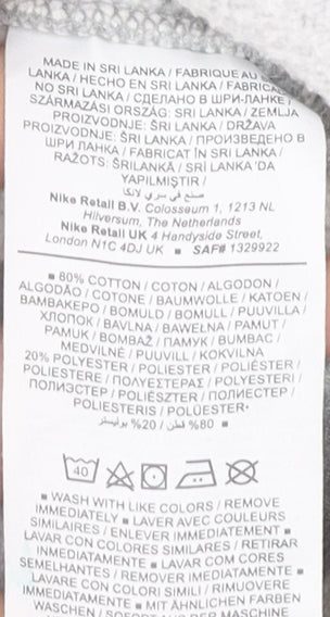 Nike Men’s Grey Crew Neck Pullover Sweatshirt Size M Regular Fit