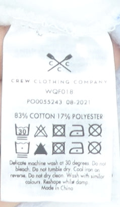 Crew Clothing Women’s White Blue Red Striped 1/4 Zip Sweatshirt Size 10