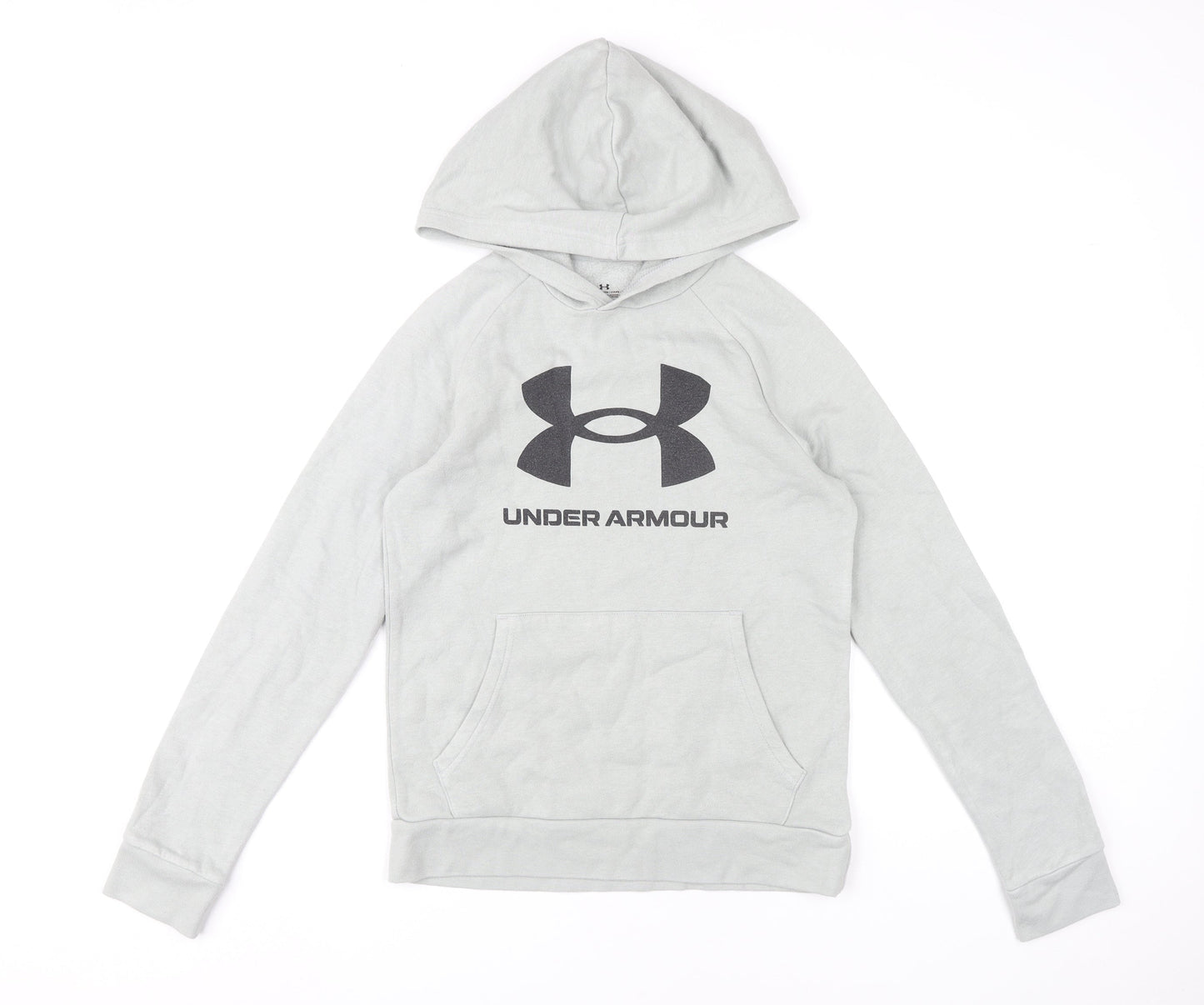 Under Armour Boys Grey Pullover Hoodie YLG 14 Years Logo Sportswear