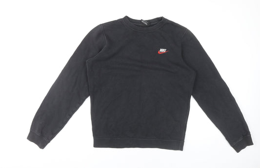 Nike Men’s Black XS Crew Neck Pullover Sweatshirt Logo Sportswear