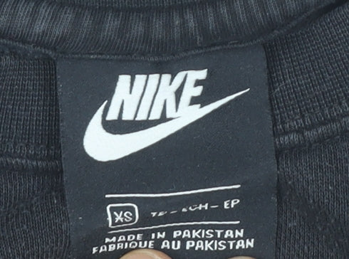 Nike Men’s Black XS Crew Neck Pullover Sweatshirt Logo Sportswear