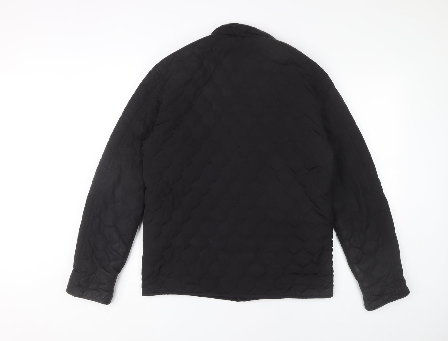 Firetrap Men’s Black Quilted Mid-Length Casual Jacket Size M