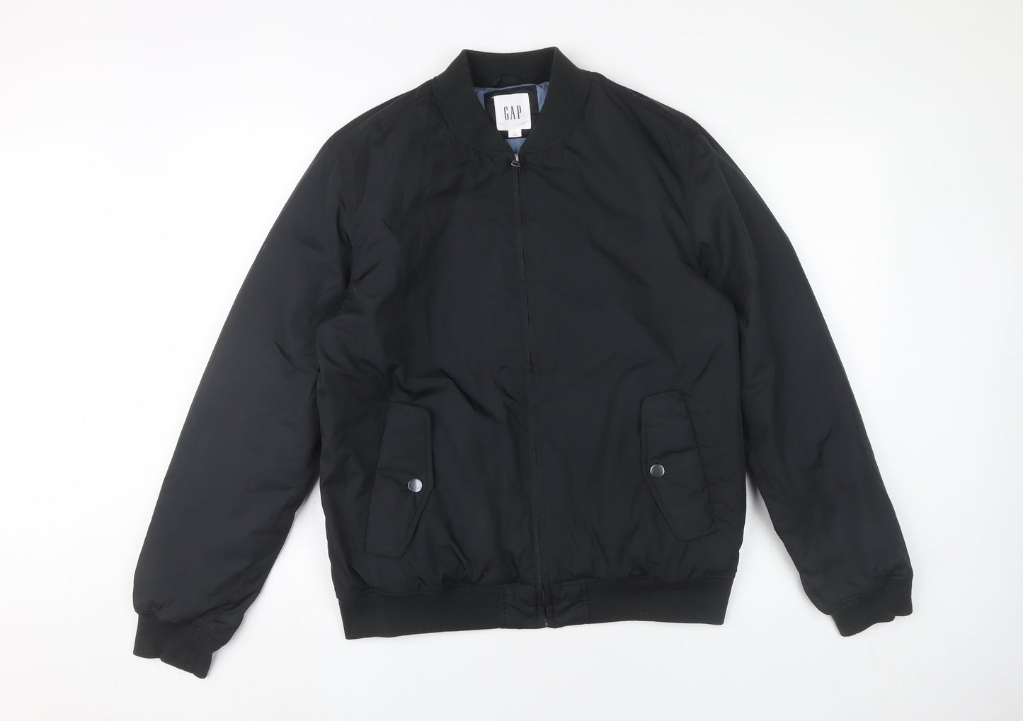 GAP Men’s Black Bomber Jacket Size M Polyester Casual