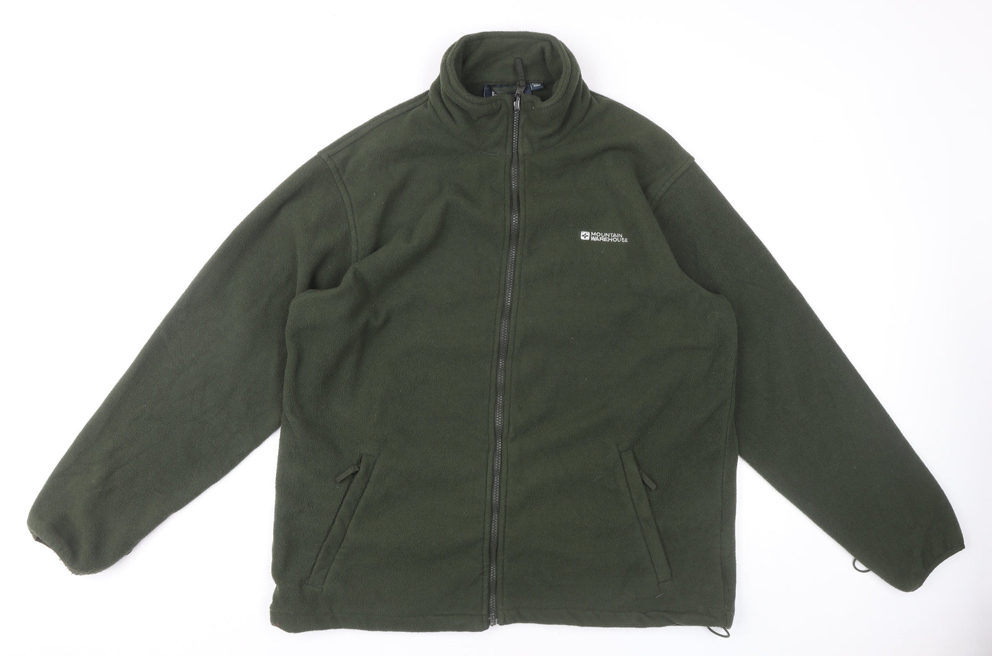 Mountain Warehouse Men’s Green Fleece Zip Jacket L Outdoor Hiking