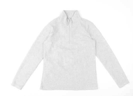 Peter Storm Womens Grey Fleece Sweatshirt Size 12 1/2 Zip Outdoor