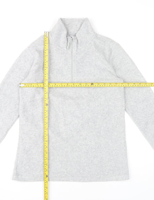 Peter Storm Womens Grey Fleece Sweatshirt Size 12 1/2 Zip Outdoor