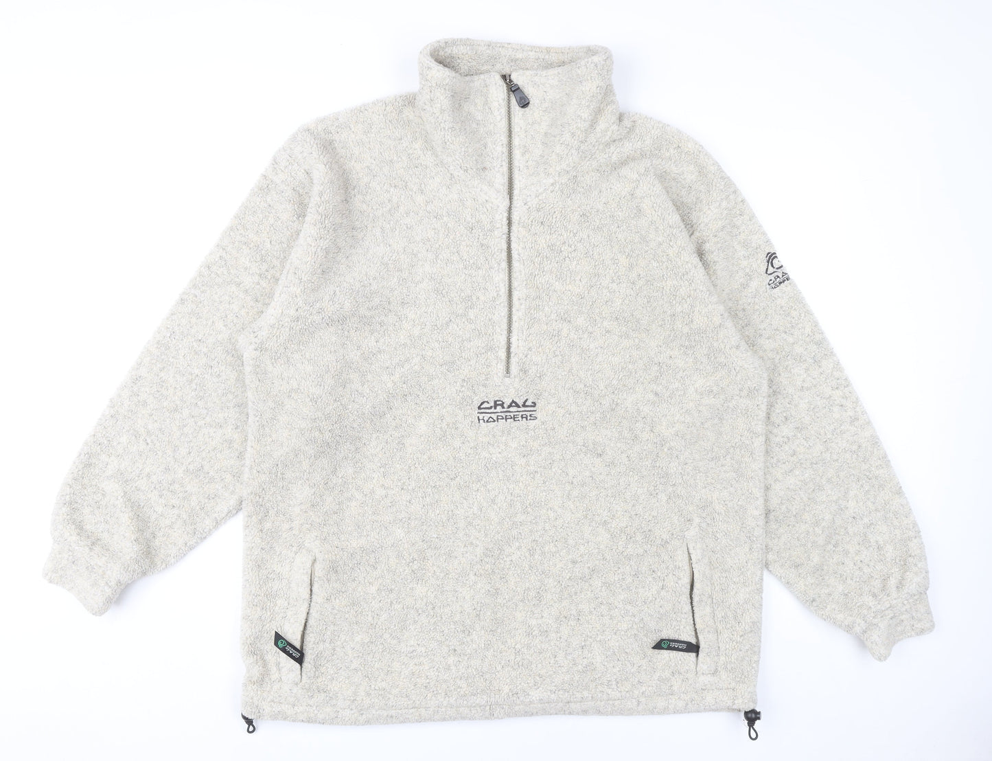 Craghoppers Men’s Beige Fleece Sweatshirt M 1/2 Zip Pullover Outdoor