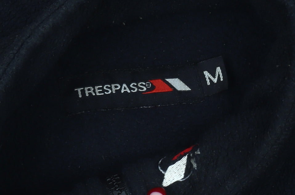 Trespass Men’s Black Fleece Jacket Size M Full Zip Outdoor Casual