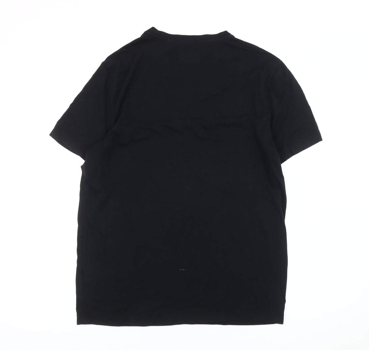 Farah Mens Black Cotton Crew Neck T-Shirt Size M Holiday Logo Tee