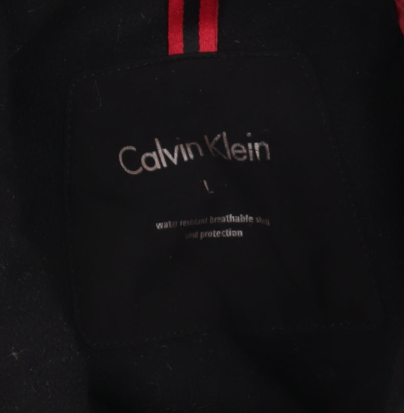 Calvin Klein Men's Black L Soft Shell Mid-Length Jacket