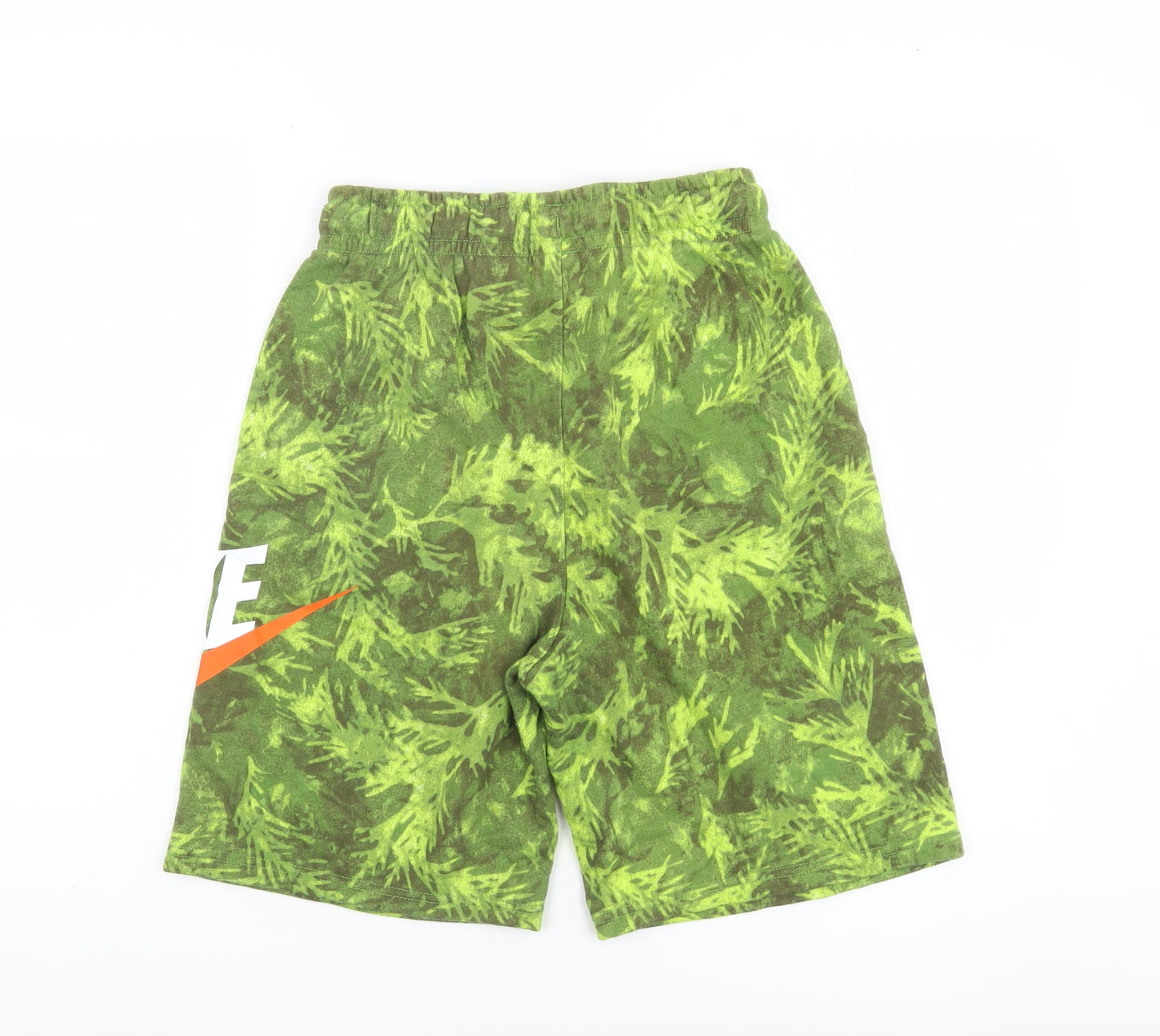 Nike Boys Green XL Athletic Shorts Camouflage Print Elastic Waist