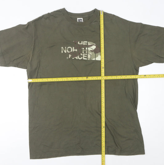 The North Face Mens Green XL Graphic Camouflage Logo T-Shirt