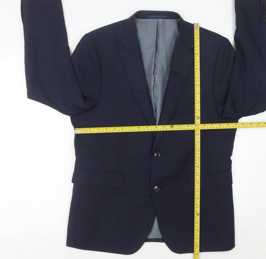 Burton Menswear Men Blue 42R Skinny Fit Blazer Jacket