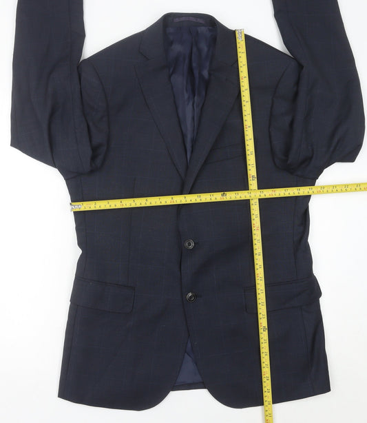 Marks and Spencer Men's Blue Wool Blazer Jacket 40R Medium