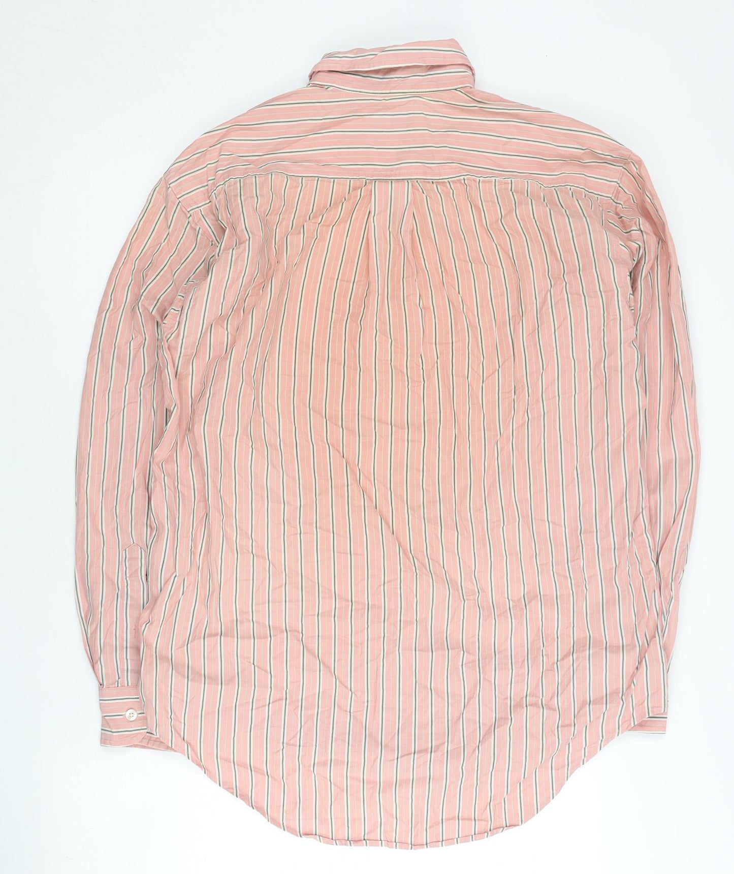 Gap Men's Pink Striped Classic Fit Cotton Button-Up Shirt Size S