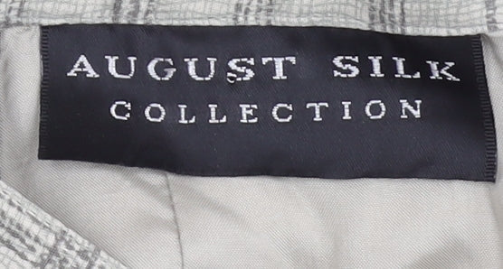 Additional view of August Silk women’s grey check pencil skirt, size UK 4, workwear