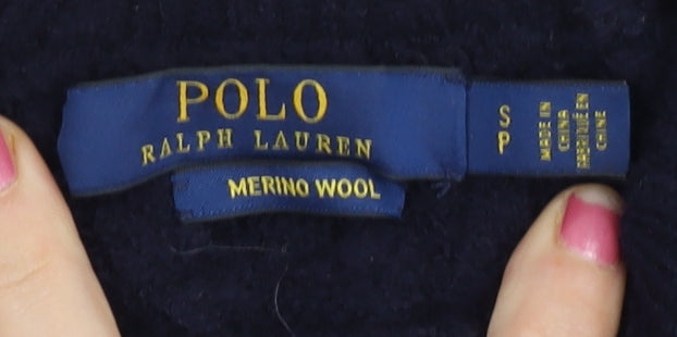 Polo Ralph Lauren Women’s Blue Merino Wool Cable Knit Jumper S