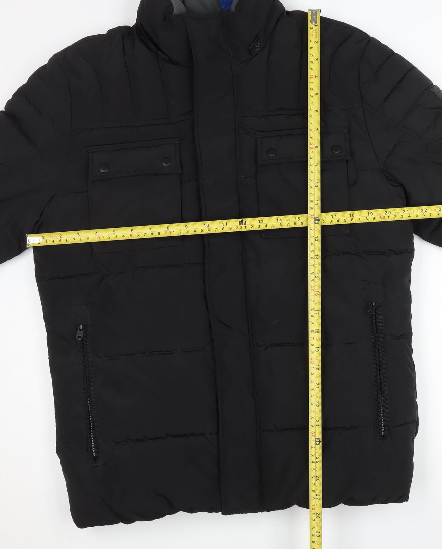Jack & Jones Men’s Black L Puffer Jacket Winter Warm Coat