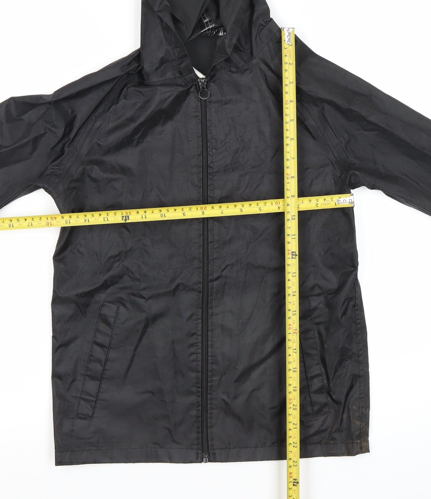 Regatta Boys Black Rain Coat Jacket 9-10 Years Waterproof Hooded