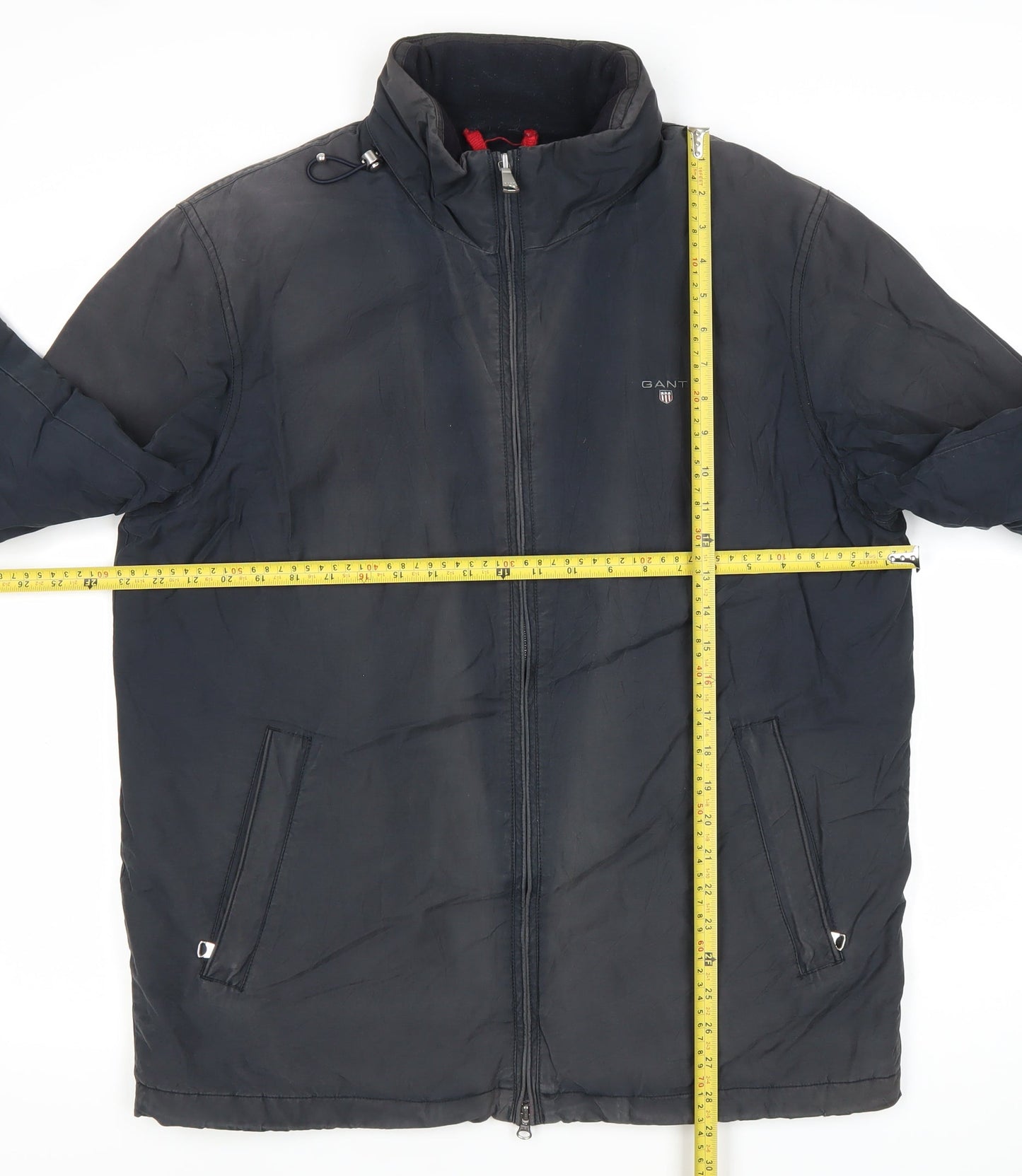 Gant Men’s Black Cotton Nylon Full Zip Jacket Size M