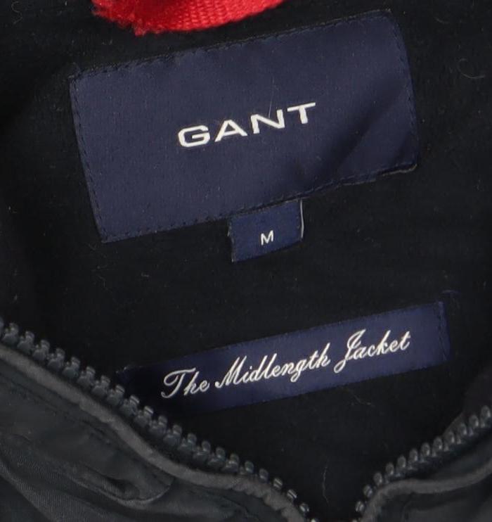 Gant Men’s Black Cotton Nylon Full Zip Jacket Size M