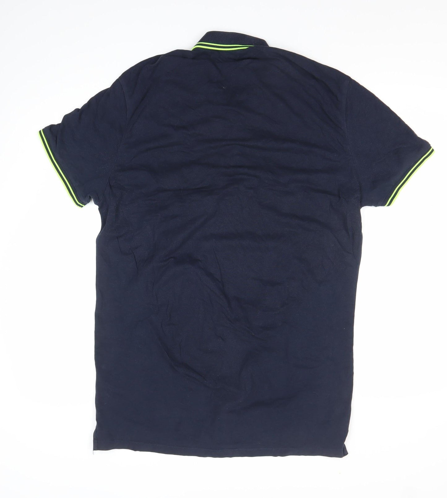 Jack & Jones Men’s Navy Blue Polo Shirt Size L Cotton Blend