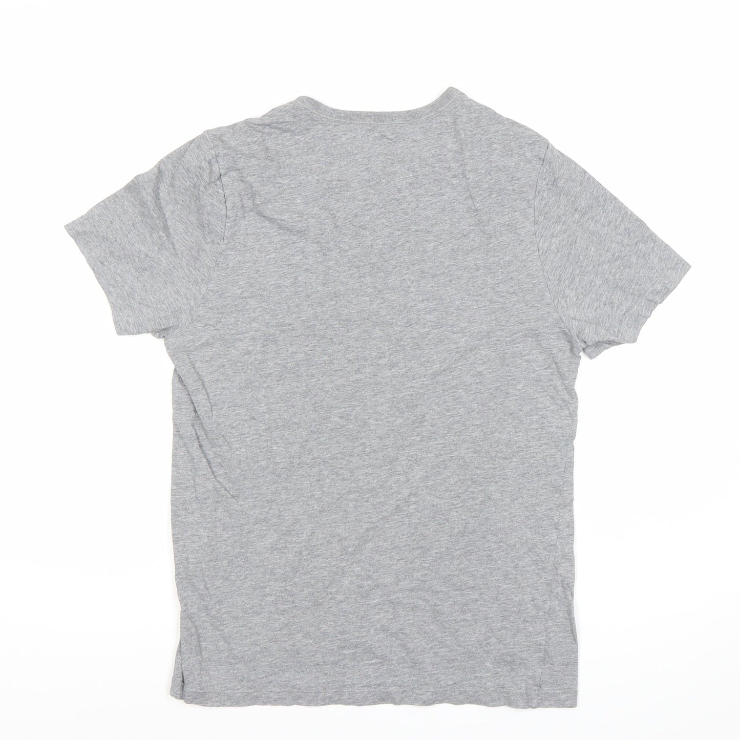 Hugo Boss Men's Grey Small Regular Fit Cotton Logo T-Shirt