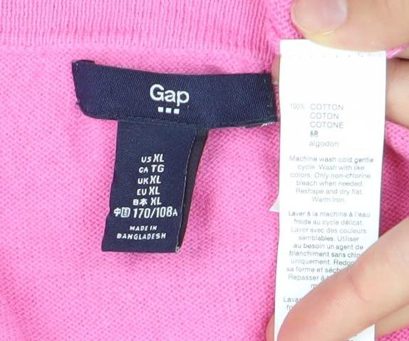 Gap Women’s Pink Cotton Pullover Jumper XL Long Sleeve Casual