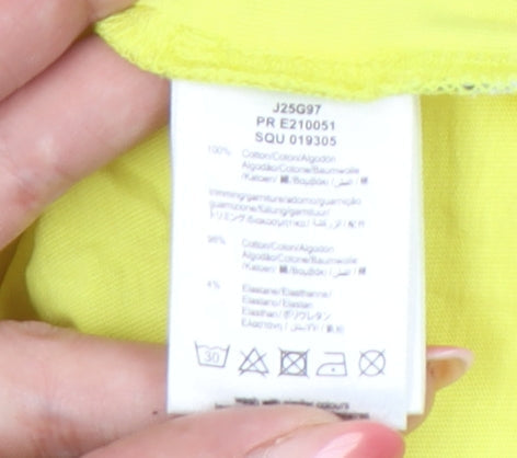 Hugo Boss Boys Yellow 16 Years Logo Short Sleeve Cotton T-Shirt