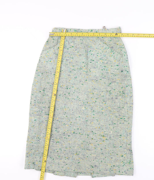Mornessa Womens Multicoloured Wool Tweed Pencil Skirt Size 6