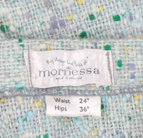 Mornessa Womens Multicoloured Wool Tweed Pencil Skirt Size 6