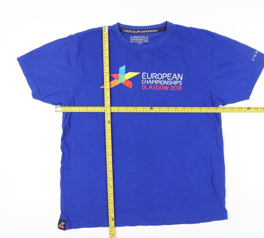 European Championships 2018 Men's Blue Medium Graphic T-Shirt