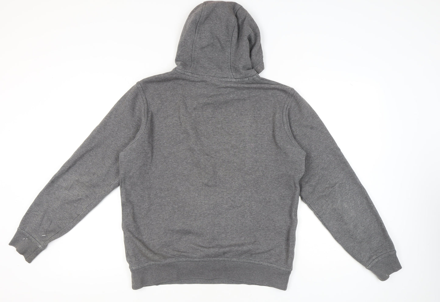 Nike Mens Grey Pullover Hoodie M Logo Graphic Fleece Sportswear