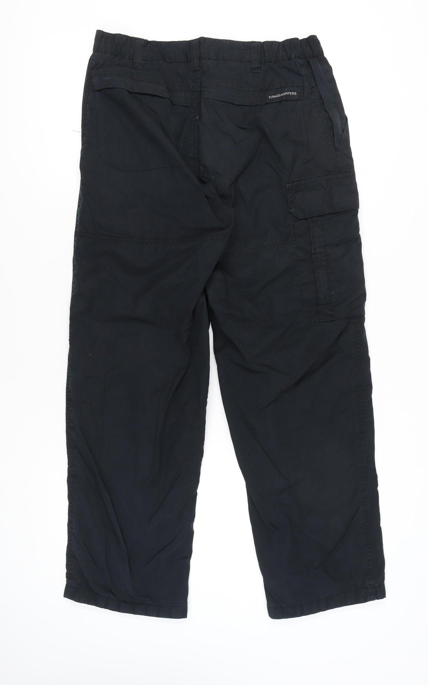 Craghoppers Mens Black Cargo Trousers S 30in Waist Travel Workwear