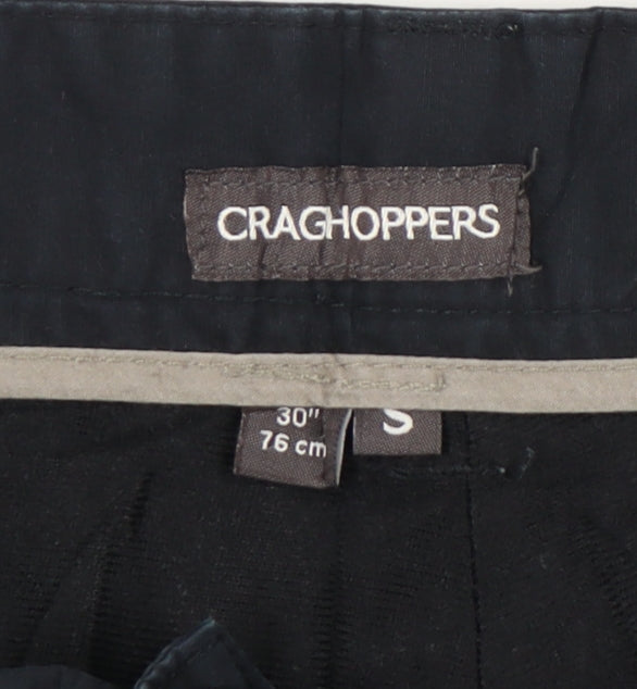 Craghoppers Mens Black Cargo Trousers S 30in Waist Travel Workwear