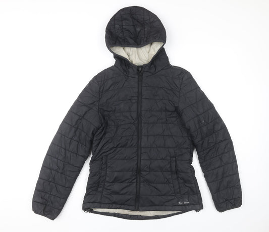 Peter Storm Womens Black Size 8 Hooded Puffer Jacket Polyester Winter Coat