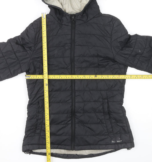 Peter Storm Womens Black Size 8 Hooded Puffer Jacket Polyester Winter Coat