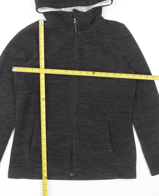 Mountain Warehouse Womens Black Hooded Fleece Jacket UK 12