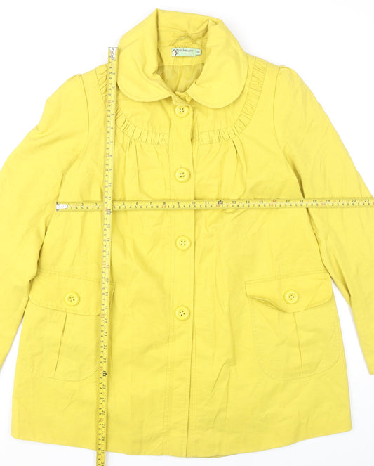 Misbehave Vintage Women’s Yellow Buttoned Mid-Length Coat Size 12