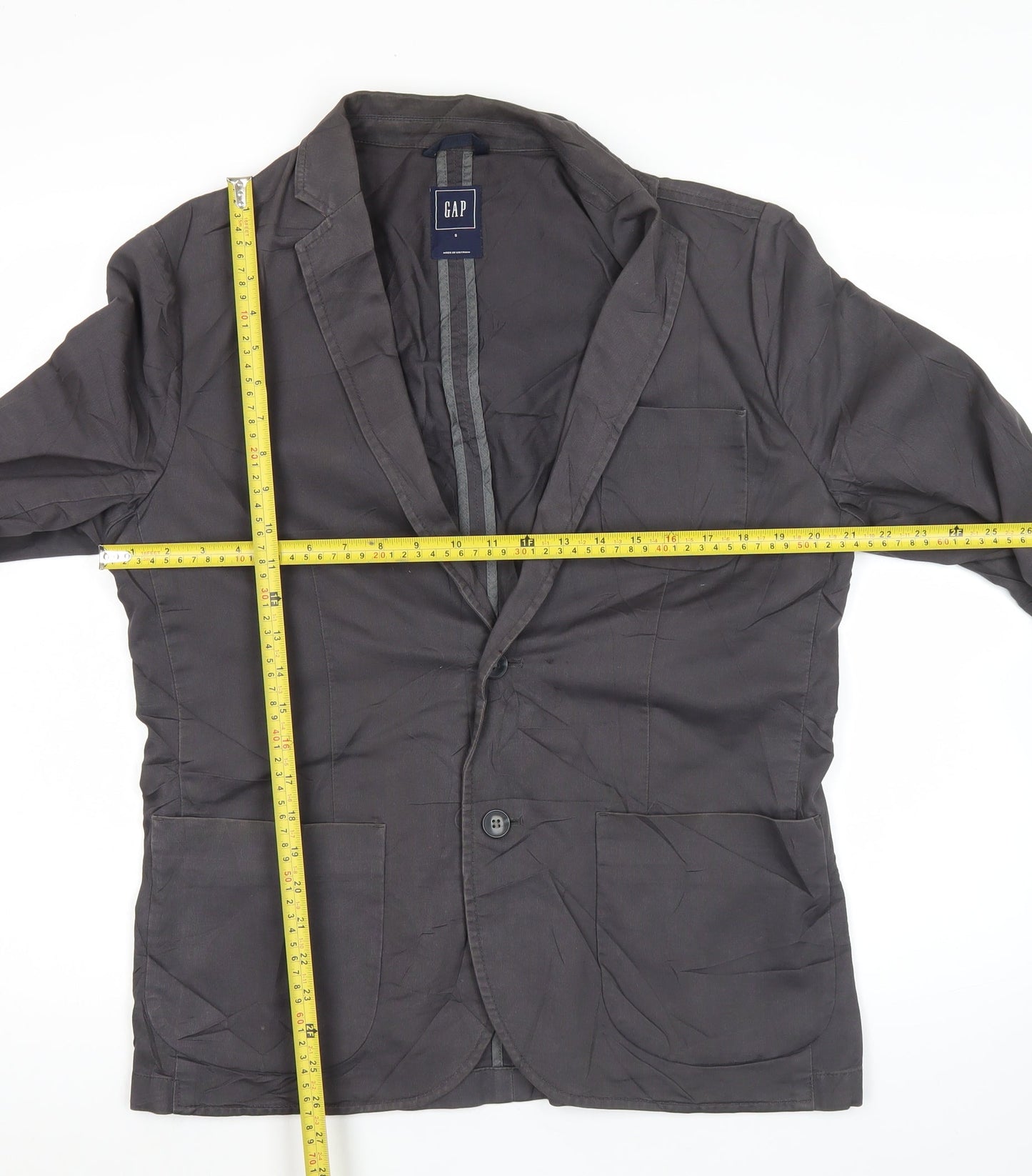 GAP Men’s Black Cotton Blazer Jacket Size S Regular Fit