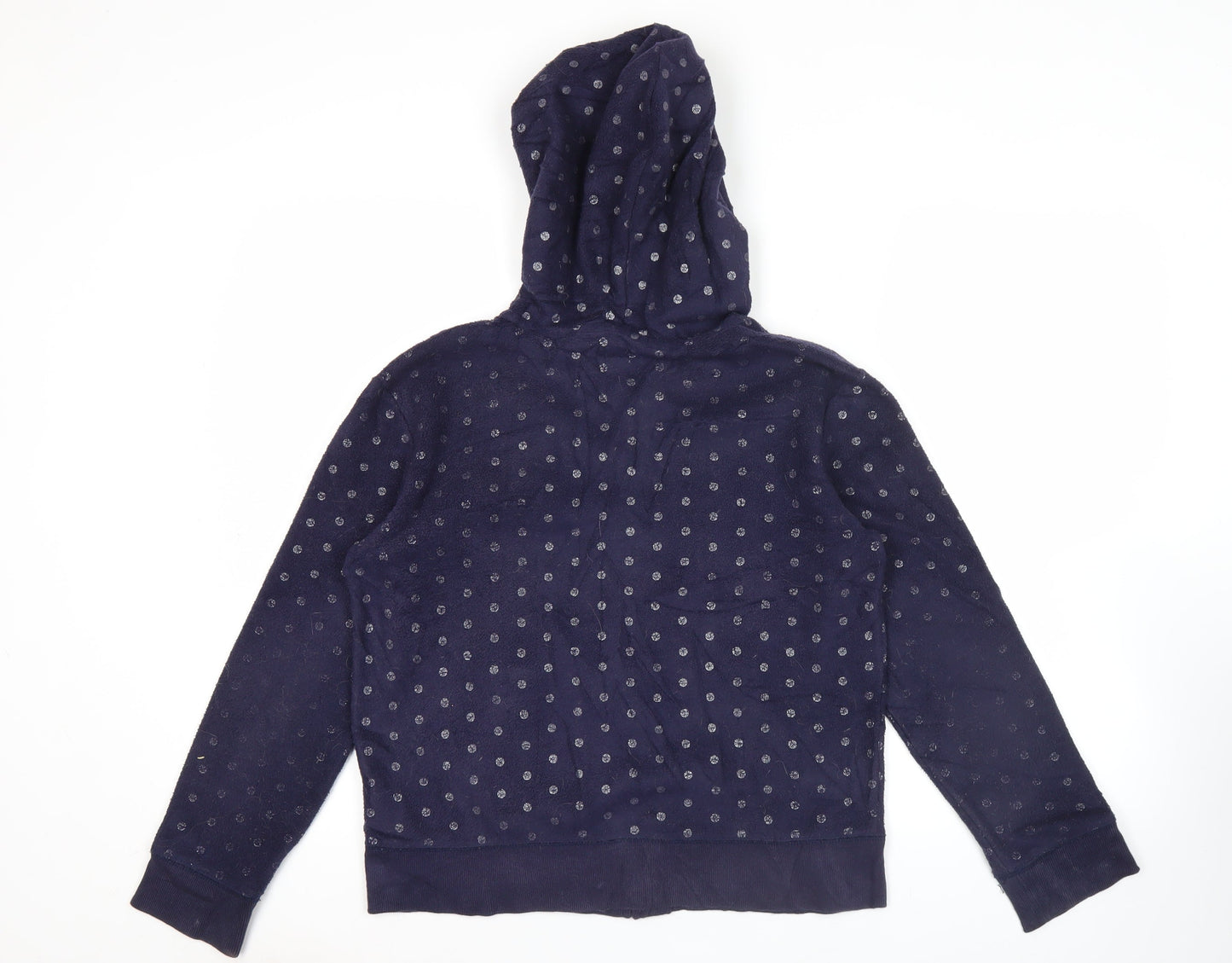 GAP Kids Girls Blue Polka Dot Logo Full Zip Hoodie 14-16 Years
