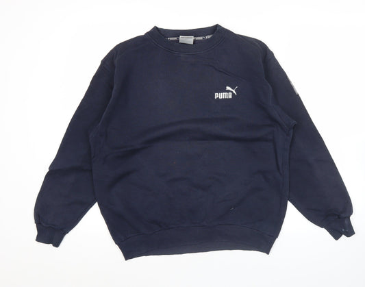 Puma Boys Blue Crew Neck Logo Pullover Sweatshirt LB 11-12 Years