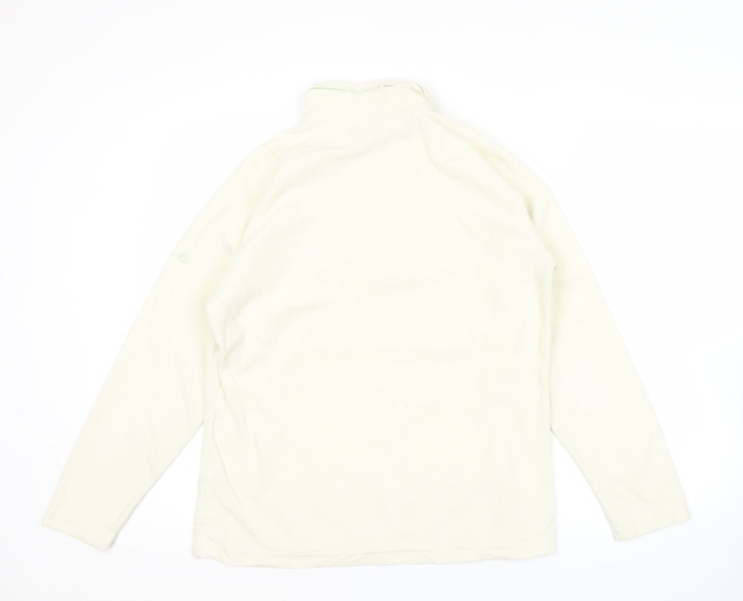 Craghoppers Women’s Ivory Fleece Sweatshirt UK 12 Pullover 1/4 Zip