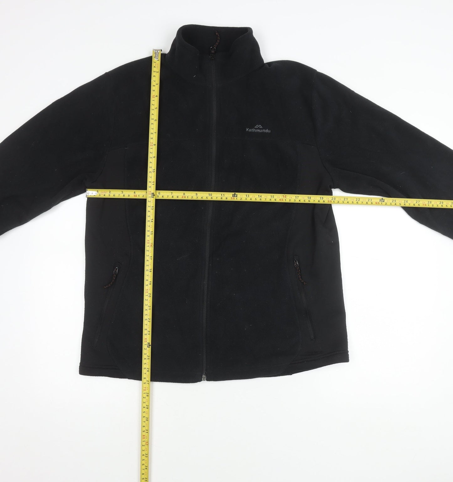 Kathmandu Men’s Black Fleece Jacket M Full Zip Outdoor Hiking