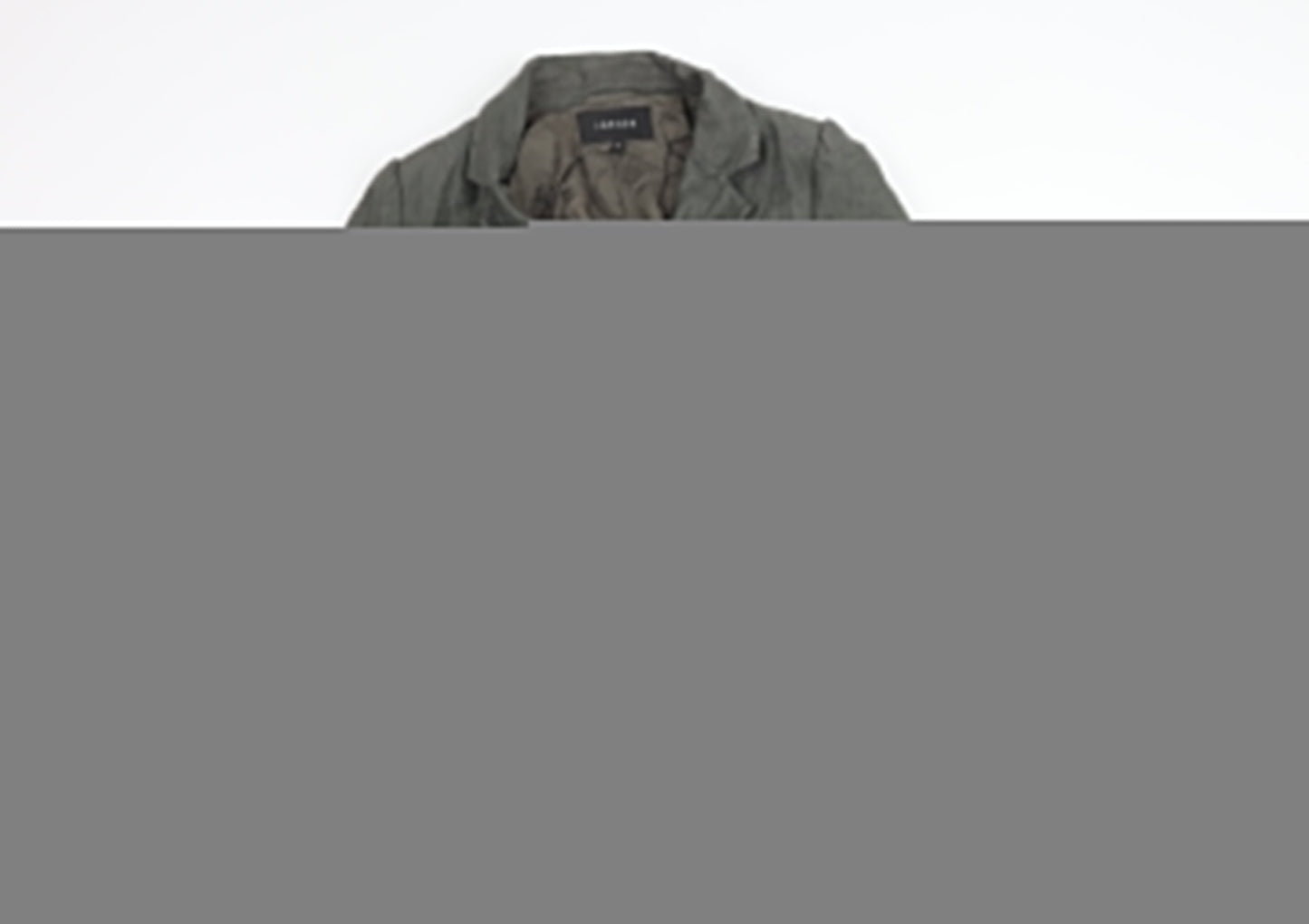 Jaeger Women’s Green Linen Silk Blazer UK 12 3/4 Sleeve