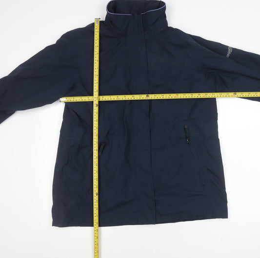 Regatta Women’s Blue Waterproof Rain Jacket Size 14 UK XL Outdoor Coat