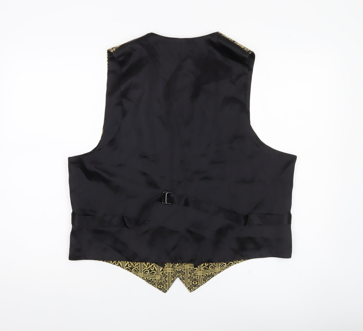 Jaeger Men’s Gold Black Waistcoat L Formal Geometric Vintage