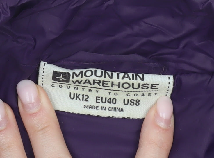 Mountain Warehouse Womens Purple Quilted Waistcoat UK12 Outdoor Gilet